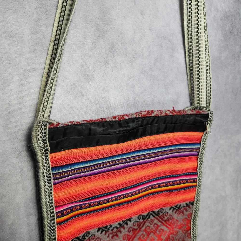 Machu Picchu Cusco Peru Woven Crossbody Bag Llama Embroidered South America